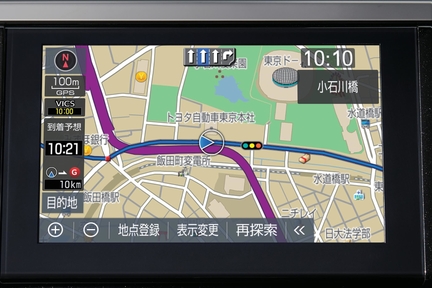 T-Connectナビキット(販売店装着オプション)装着画面