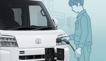 トヨタ6kW充電器　使用イメージ　※使用イメージのケーブルの長さは10m